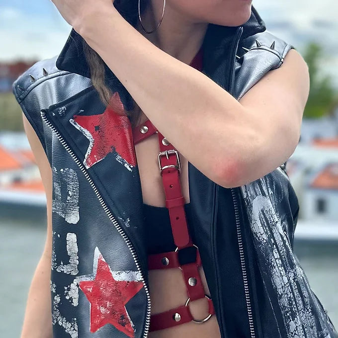XFuckYou oversized leren vest