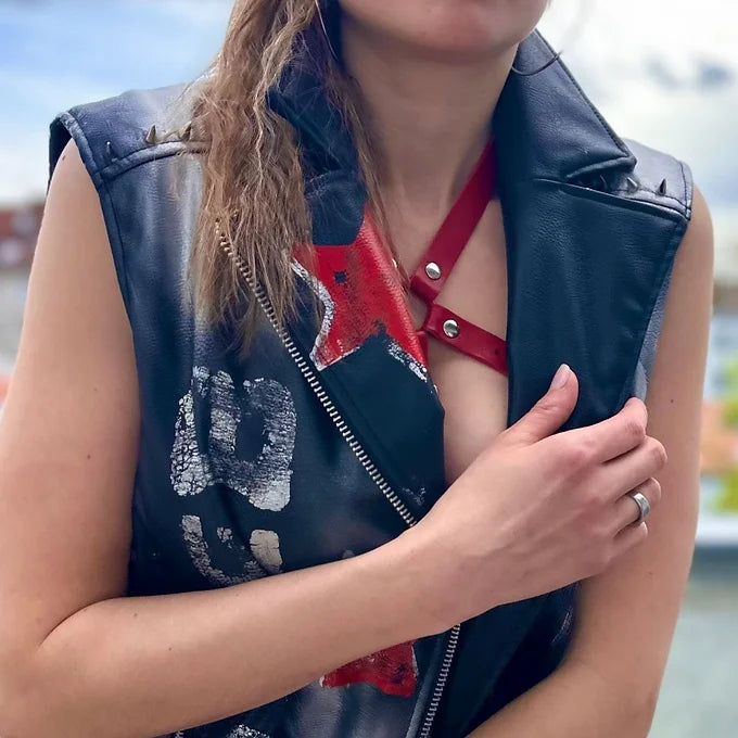 XFuckYou oversized leren vest