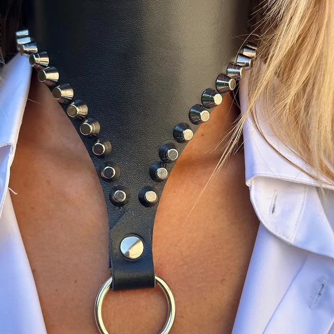 BlackMambaBullet leren ketting