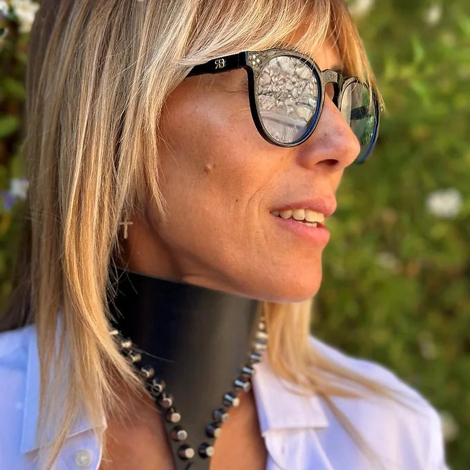 BlackMambaBullet leren ketting