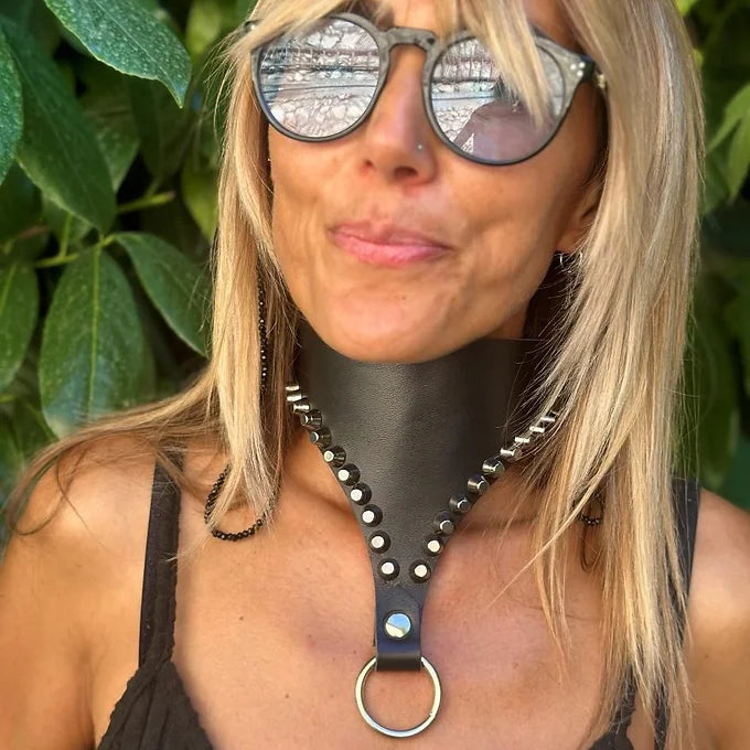 BlackMambaBullet leren ketting