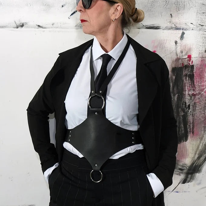 BlackDominian - Extravagant leather harness