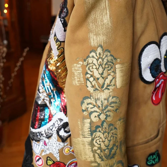 Santa Maria - Retro leather coat refined