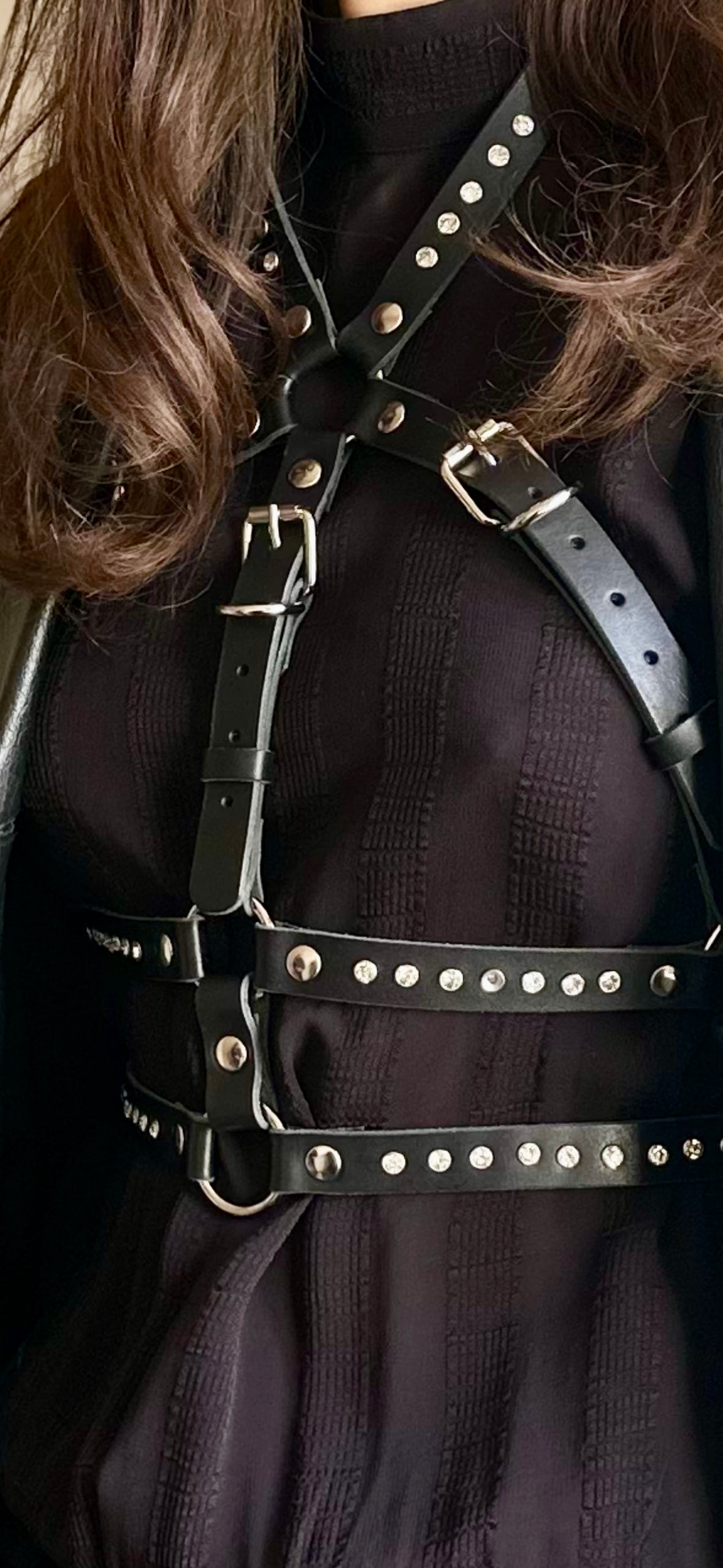 BlackTulip Diamond Leather Harness