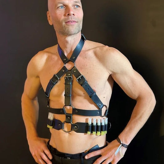 Bullet- echter Leder Harness