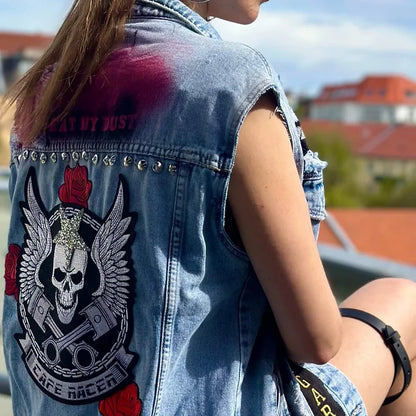EatMyDust streetwear denim vest