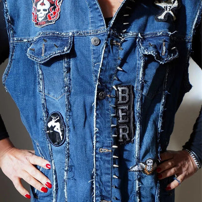 KKC ROCK-Jeansweste-Unikat