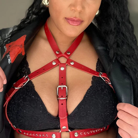 Lederharness RedTulip Diamant